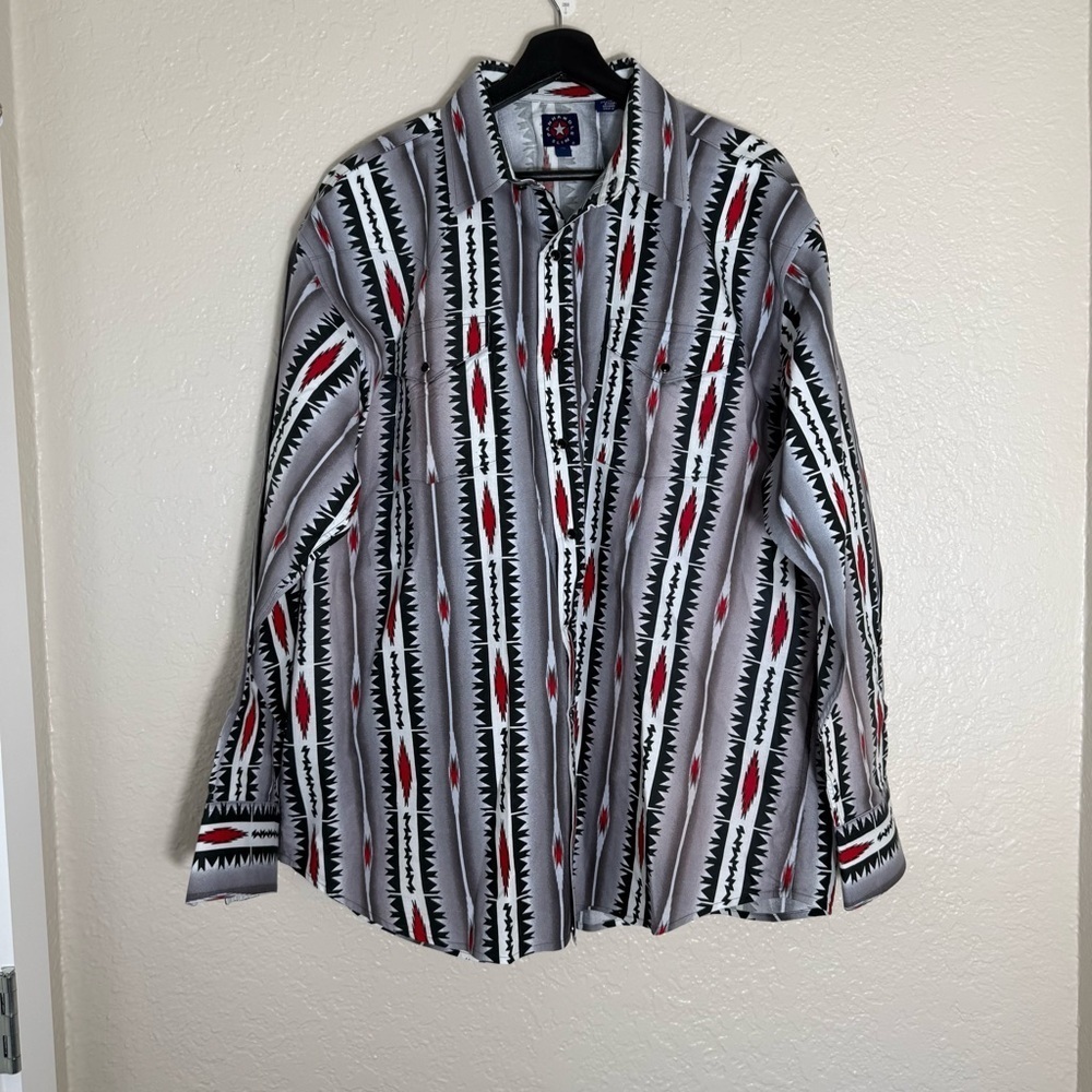Vintage Panhandle Slim Western Snap Buttons Size XL Southwestern Aztec 90’s